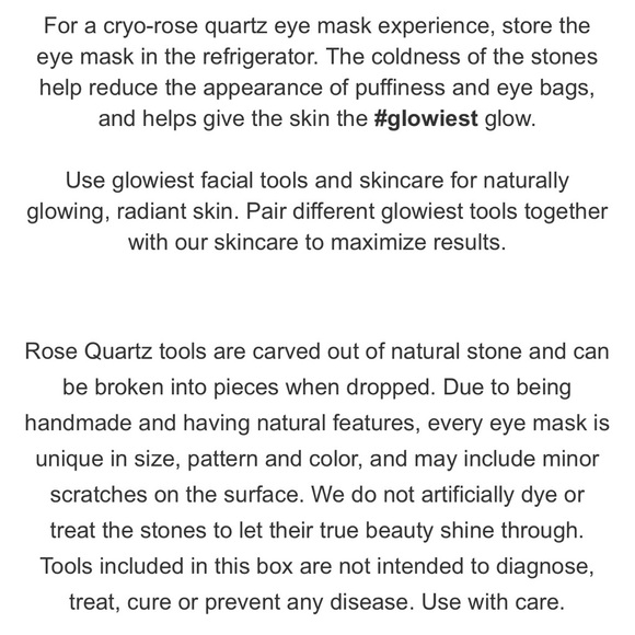 Glowiest Rose Quartz Gua Sha Massage Tool & Eye Mask Gift Set - Picture 9 of 9